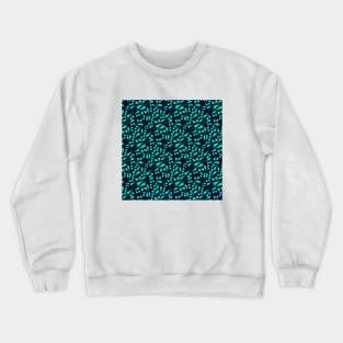 Blue Floral Pattern Crewneck Sweatshirt